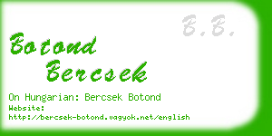 botond bercsek business card